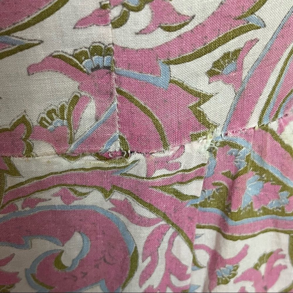 Vintage 60’s Pink Paisley Culottes Romper S - Picture 10 of 10